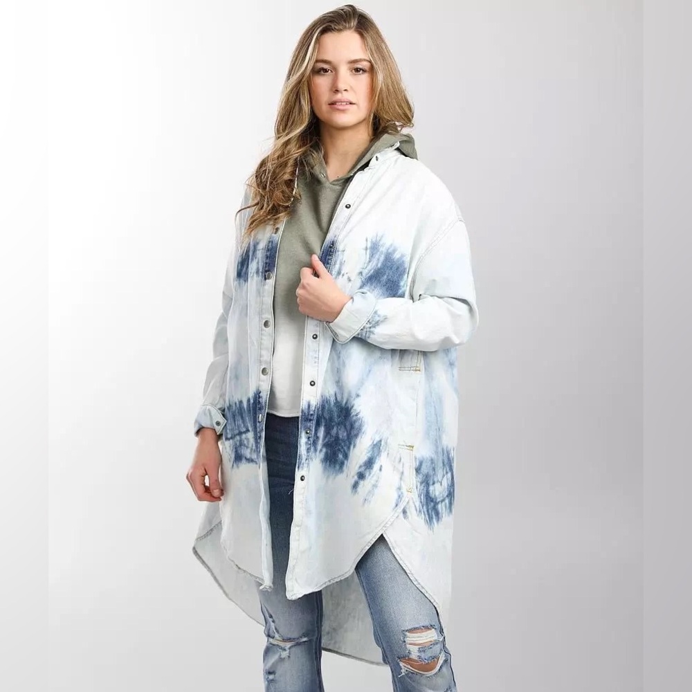 Free People Tuscan Denim Tunic Shirt